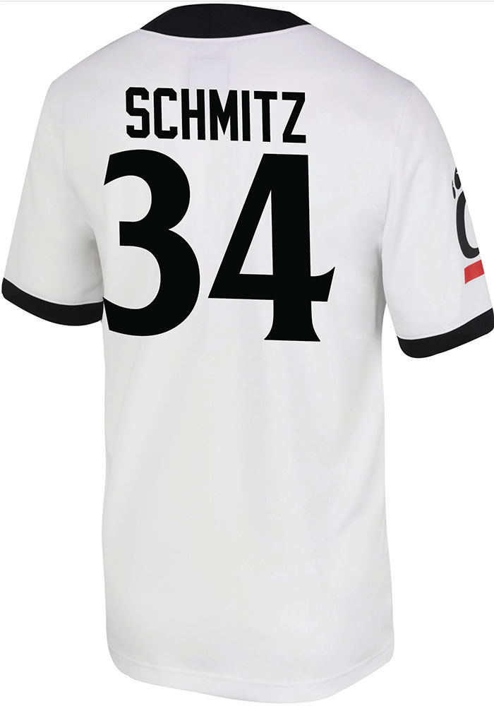 Caleb Schmitz Nike Cincinnati Bearcats White Game Name And Number Football Jersey