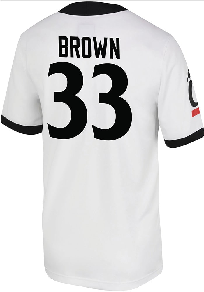 Carter Brown Nike Cincinnati Bearcats White Game Name And Number Football Jersey