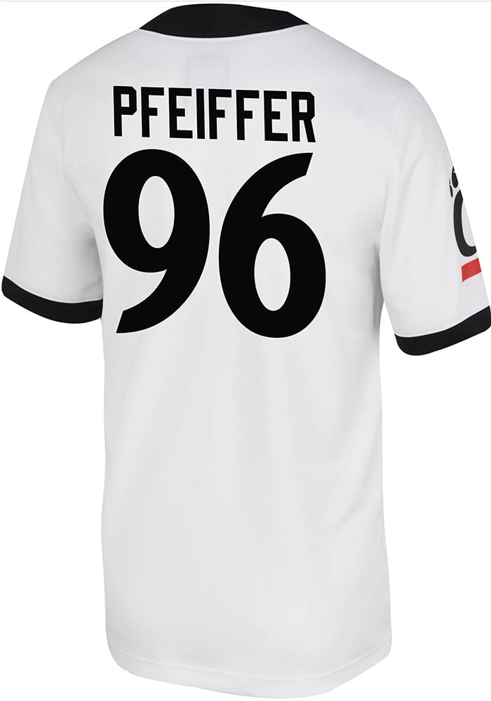 Cayson Pfeiffer Nike Cincinnati Bearcats White Game Name And Number Football Jersey