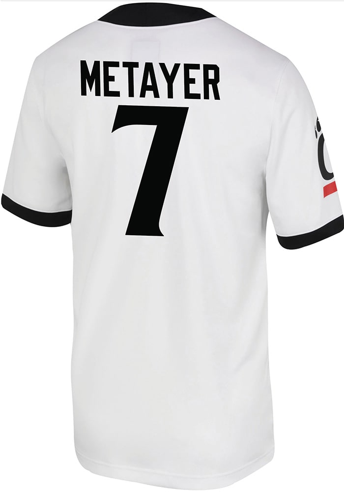 Chamon Metayer Nike Cincinnati Bearcats White Game Name And Number Football Jersey