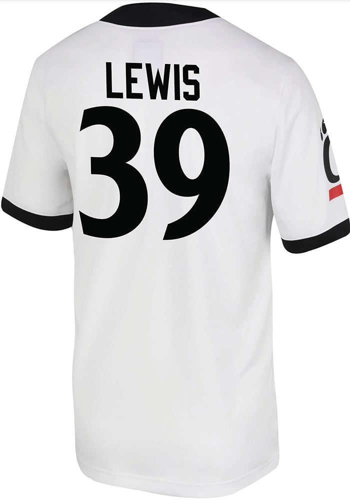 Cincear Lewis Nike Cincinnati Bearcats White Game Name And Number Football Jersey