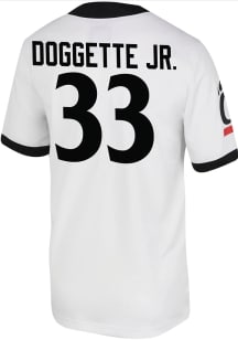 CJ Doggette  Nike Cincinnati Bearcats White Game Name And Number Football Jersey