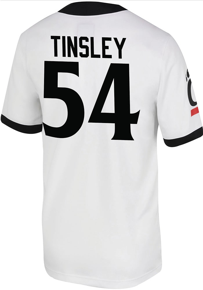 Dartanyan Tinsley Nike Cincinnati Bearcats White Game Name And Number Football Jersey