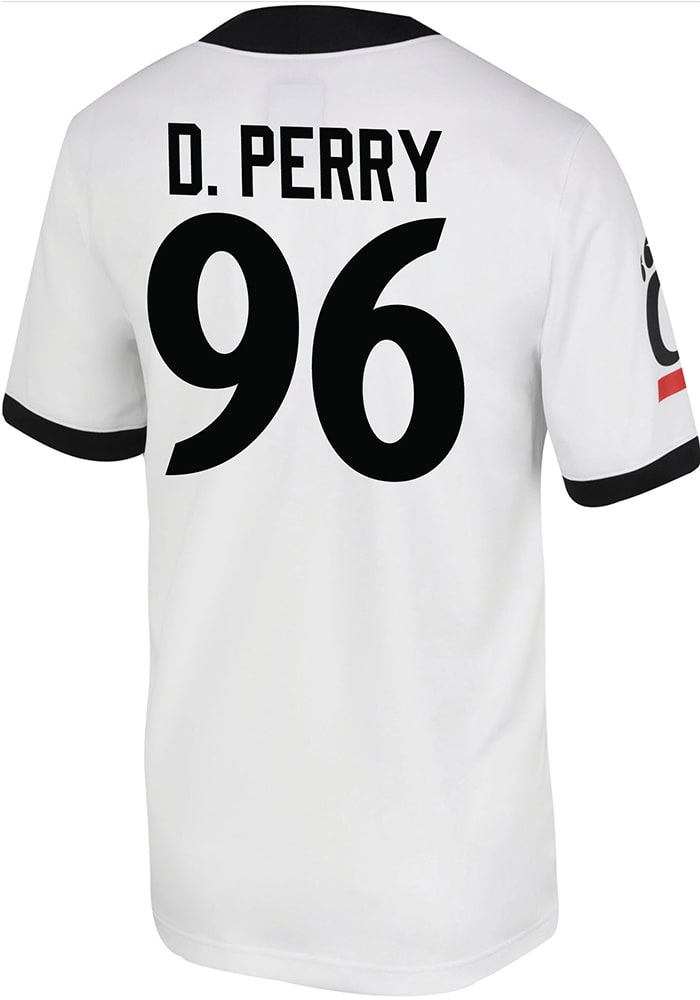 Dominique Perry Nike Cincinnati Bearcats White Game Name And Number Football Jersey