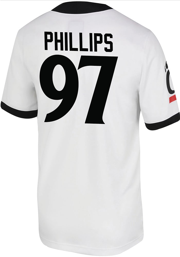 Eric Phillips Nike Cincinnati Bearcats White Game Name And Number Football Jersey