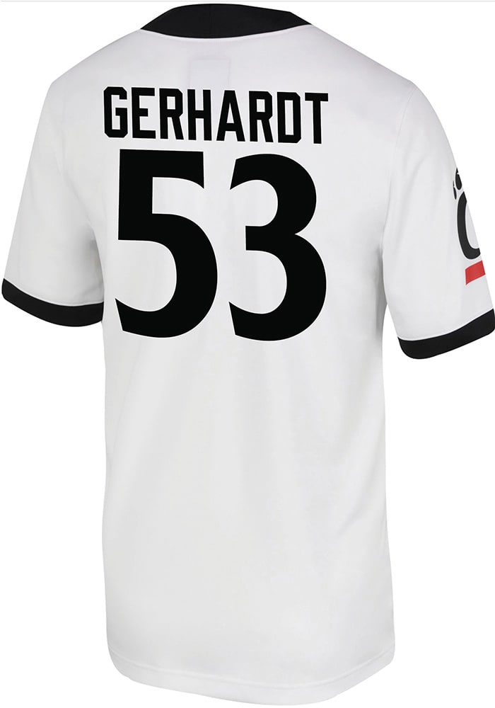 Gavin Gerhardt Nike Cincinnati Bearcats White Game Name And Number Football Jersey