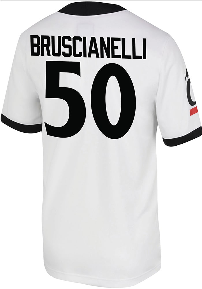 Jackson Bruscianelli Nike Cincinnati Bearcats White Game Name And Number Football Jersey
