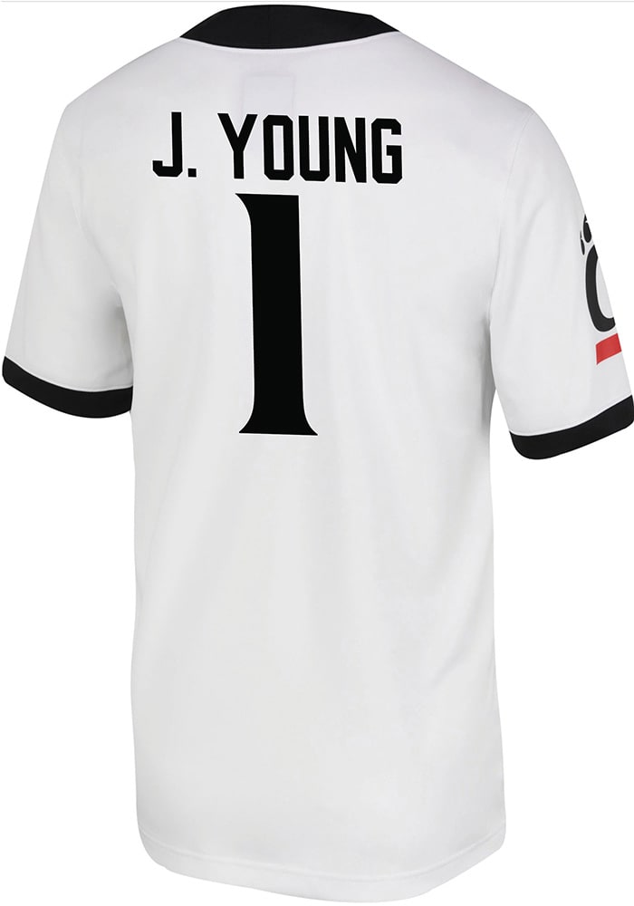 Jordan Young Nike Cincinnati Bearcats White Game Name And Number Football Jersey