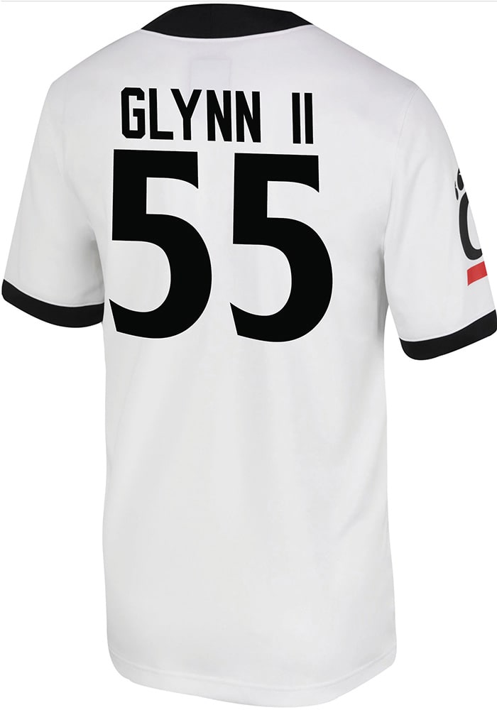 Mao Glynn II Nike Cincinnati Bearcats White Game Name And Number Football Jersey