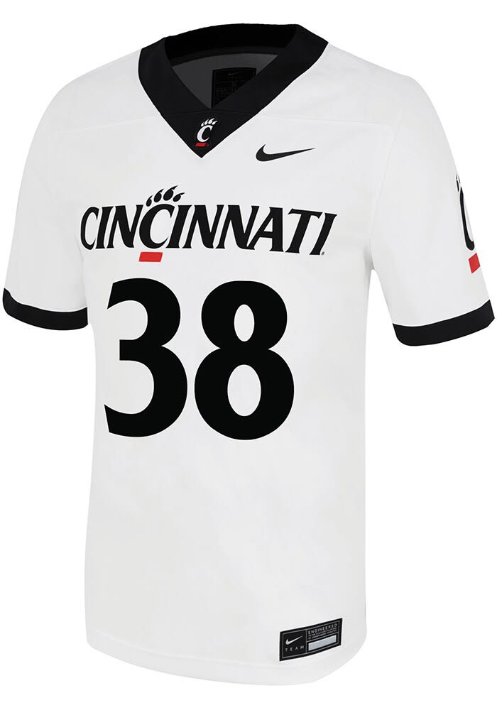 Nijal Mooney  Nike Cincinnati Bearcats White Game Name And Number Football Jersey