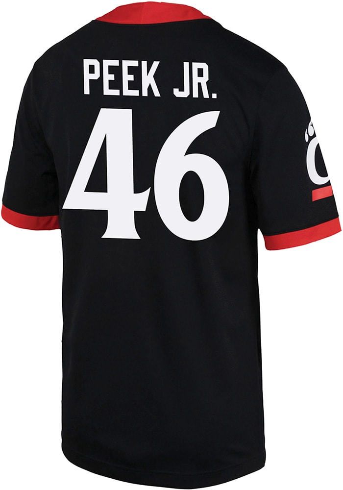 Antwan Peek Jr. Nike Cincinnati Bearcats Black Game Name And Number Football Jersey