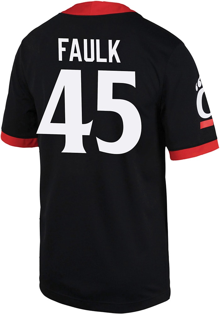 Barak Faulk Nike Cincinnati Bearcats Black Game Name And Number Football Jersey
