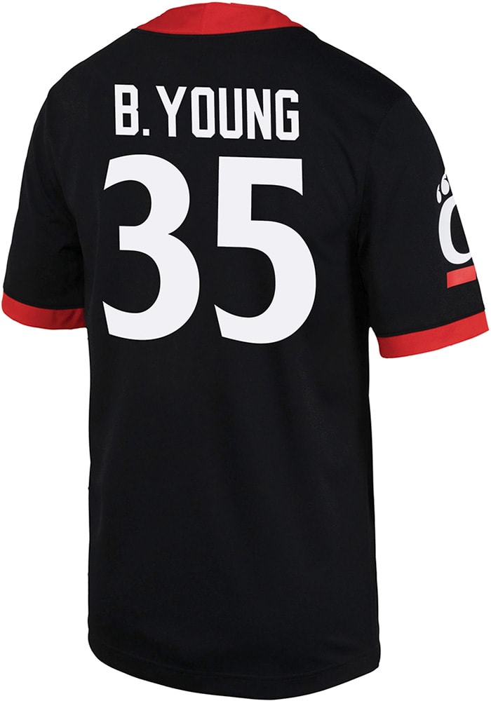 Brady Young Nike Cincinnati Bearcats Black Game Name And Number Football Jersey
