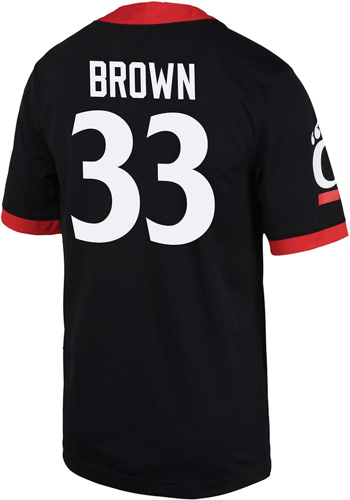Carter Brown Nike Cincinnati Bearcats Black Game Name And Number Football Jersey
