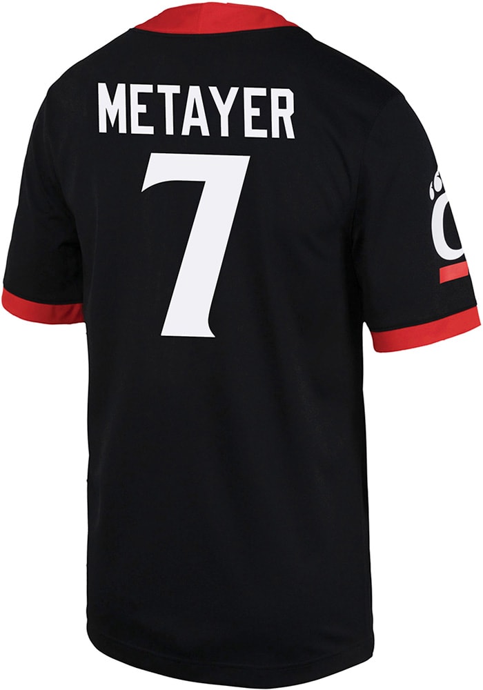 Chamon Metayer Nike Cincinnati Bearcats Black Game Name And Number Football Jersey