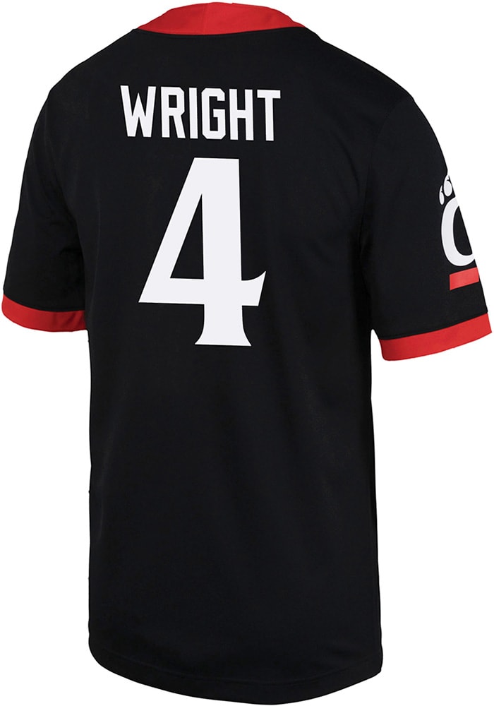 Ethan Wright Nike Cincinnati Bearcats Black Game Name And Number Football Jersey