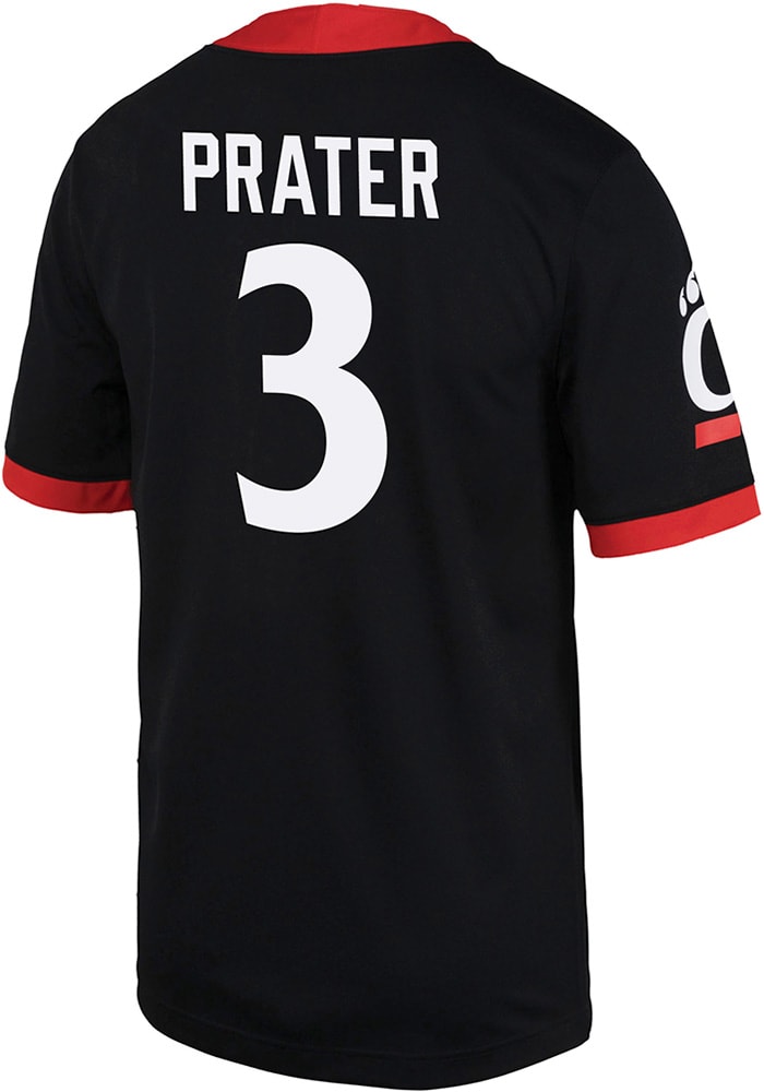 Evan Prater Nike Cincinnati Bearcats Black Game Name And Number Football Jersey