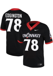 Grant Edgington  Nike Cincinnati Bearcats Black Game Name And Number Football Jersey