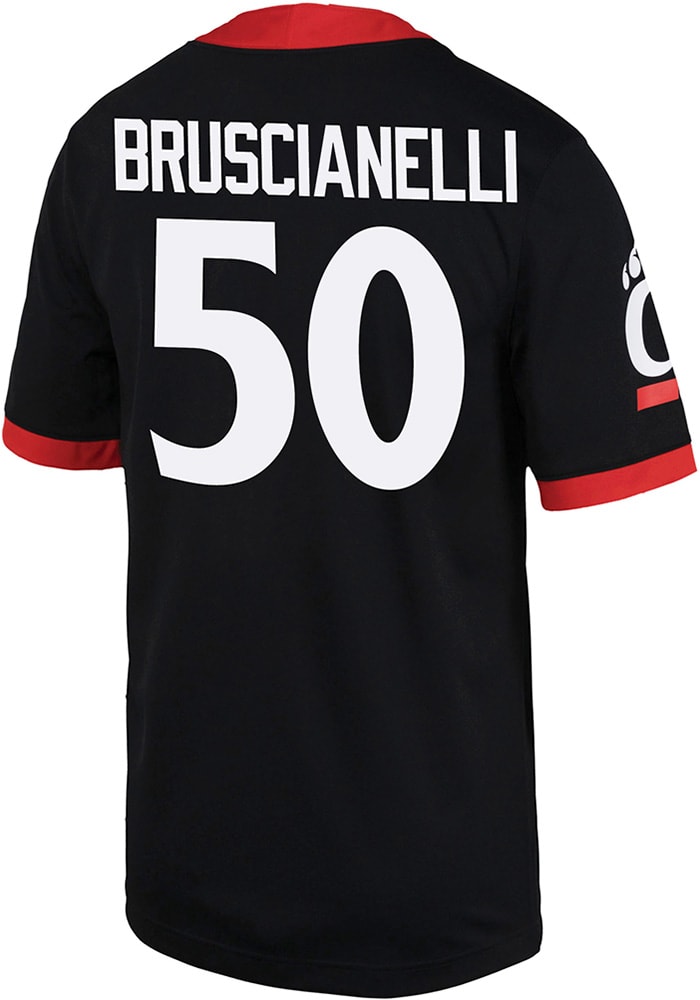Jackson Bruscianelli Nike Cincinnati Bearcats Black Game Name And Number Football Jersey