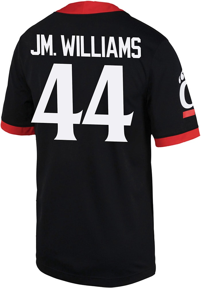 Jah-Mal Williams Nike Cincinnati Bearcats Black Game Name And Number Football Jersey
