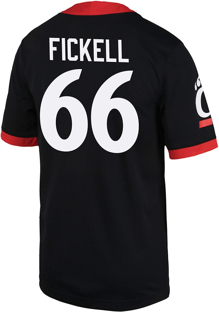 Landon Fickell Nike Cincinnati Bearcats Black Game Name And Number Football Jersey