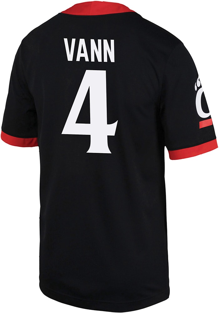 Malik Vann Nike Cincinnati Bearcats Black Game Name And Number Football Jersey