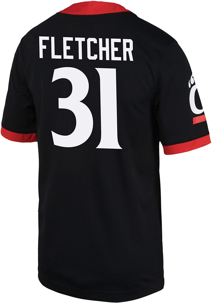 Mason Fletcher Nike Cincinnati Bearcats Black Game Name And Number Football Jersey
