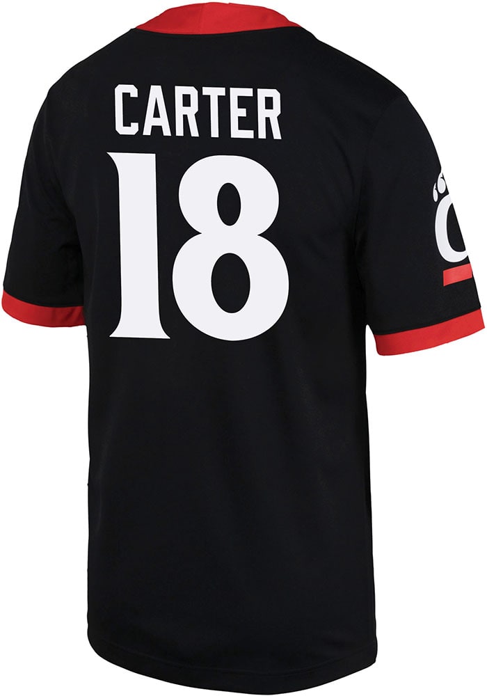Trevor Carter Nike Cincinnati Bearcats Black Game Name And Number Football Jersey