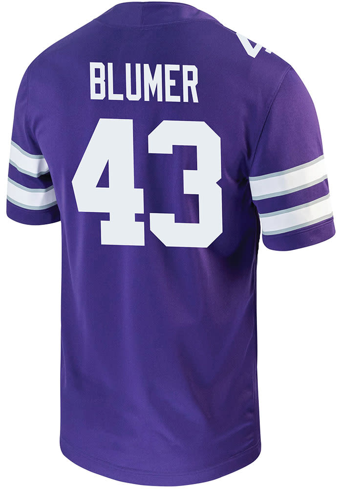Jack Blumer Nike K-State Wildcats Purple Game Name And Number Football Jersey
