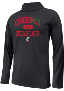 Youth Cincinnati Bearcats Black Nike Authentic Lt Weight Long Sleeve Hooded Sweatshirt