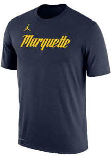 Nike Marquette Golden Eagles Navy Blue Jordan DriFit Short Sleeve T Shirt