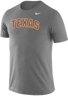 Nike Texas Longhorns Grey Legend Arch Team Name Short Sleeve T Shirt