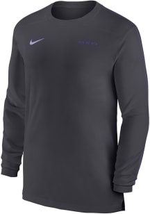 Nike K-State Wildcats Grey DriFIT Coach UV Long Sleeve T-Shirt