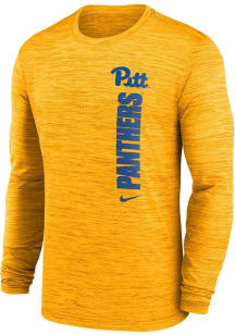 Nike Pitt Panthers Gold Team Issue Velocity Long Sleeve T-Shirt