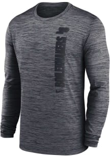 Mens Purdue Boilermakers Grey Nike Team Issue Velocity Long Sleeve T-Shirt