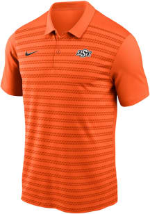 Nike Oklahoma State Cowboys Mens Orange DriFIT Victory Stripe Short Sleeve Polo