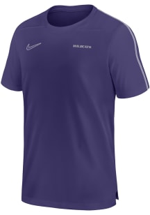 Nike K-State Wildcats Purple DriFIT Coach UV Short Sleeve T Shirt