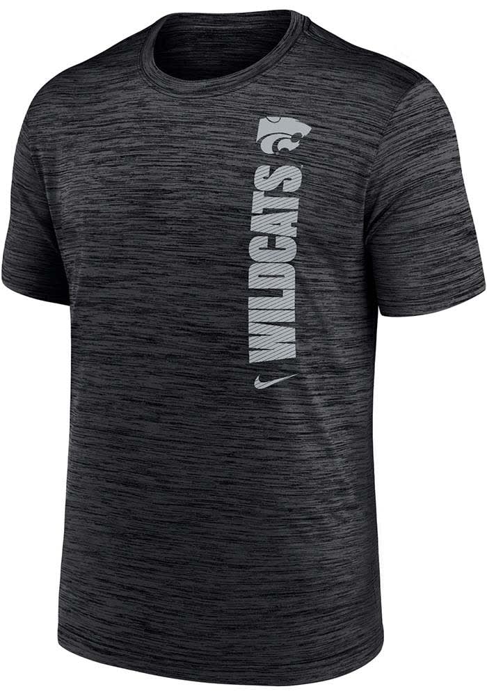 Nike K-State Wildcats BLACK Team Issue Velocity Short Sleeve