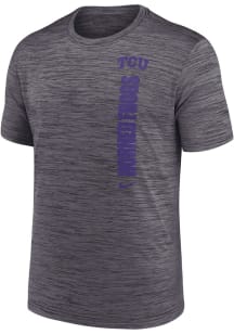 Nike TCU Horned Frogs Grey Team Issue Velocity Short Sleeve T Shirt