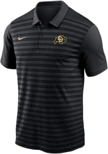 Nike Colorado Buffaloes Mens Black DriFIT Victory Stripe Short Sleeve Polo