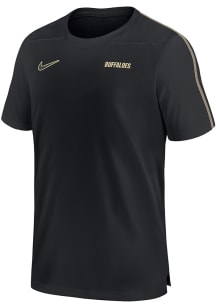 Nike Colorado Buffaloes Black DriFIT Coach UV Short Sleeve T Shirt