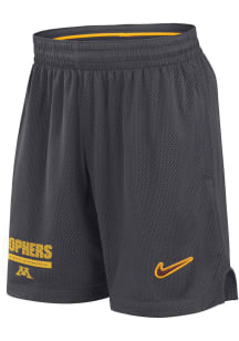 Mens Minnesota Golden Gophers Grey Nike DriFIT Mesh Shorts