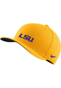 Nike LSU Tigers Mens Gold Swoosh Flex Flex Hat