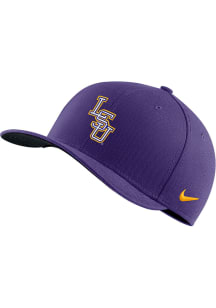 Nike LSU Tigers Mens Purple Swoosh Flex Flex Hat