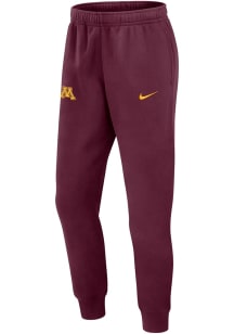 Mens Minnesota Golden Gophers Maroon Nike Sideline Club Fleece Gameday Sweatpants