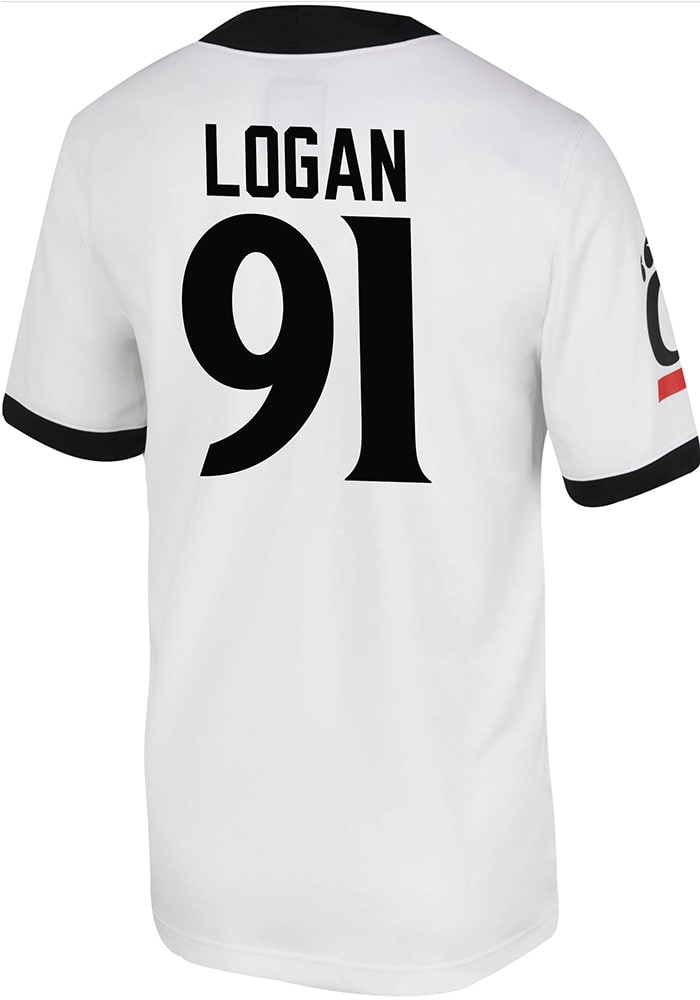 Drew Logan Nike Cincinnati Bearcats White Game Name And Number Football Jersey