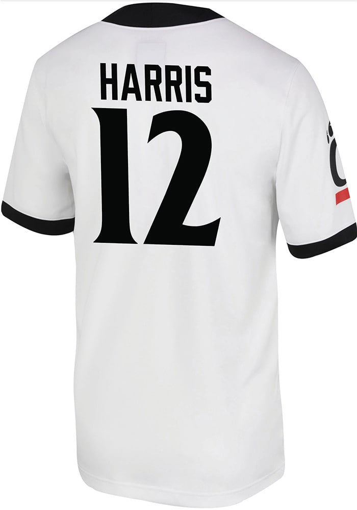 Justin Harris Nike Cincinnati Bearcats White Game Name And Number Football Jersey