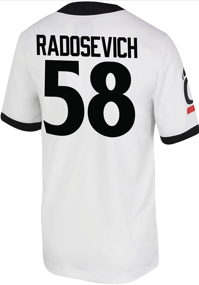Trevor Radosevich Nike Cincinnati Bearcats White Game Name And Number Football Jersey