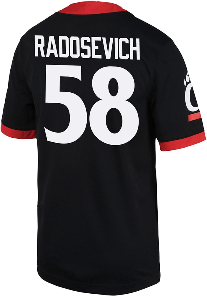 Trevor Radosevich Nike Cincinnati Bearcats Black Game Name And Number Football Jersey
