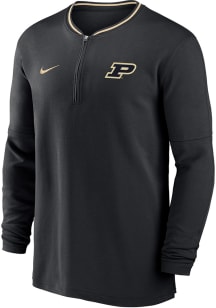 Nike Purdue Boilermakers Mens Black Sideline DriFIT Half Zip Gameday Long Sleeve 1/4 Zip Pullove..